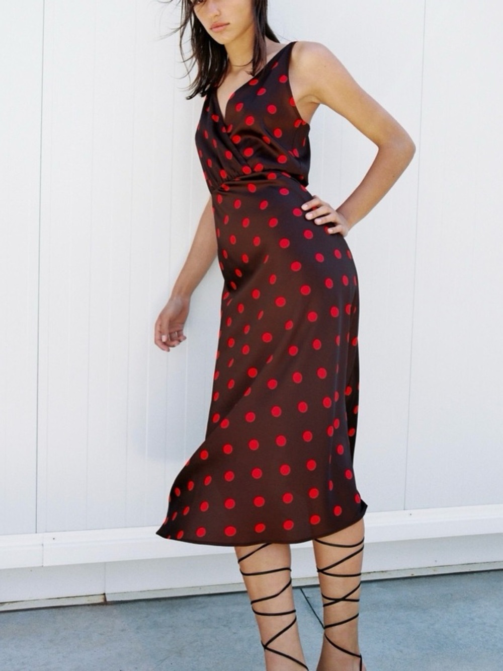 ZARA POLKA DOT DRESS MULTICOLORED - Picture 4 of 9